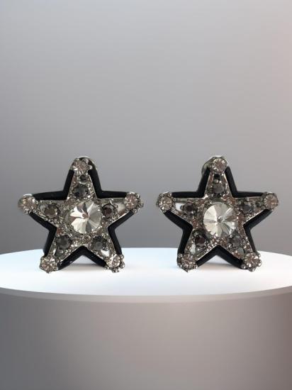 markazit taşlı yıldız gece özel tasarım küpe