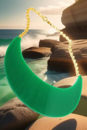 yeşil plaj beach style özel tasarım kolye